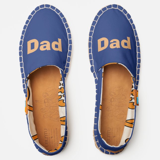 Dad Logo  Canvas Slip On Espadrilles (Front)