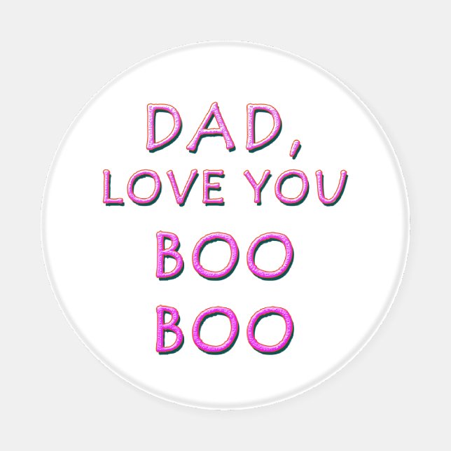 DAD, LOVE YOU BOO BOO 2 COASTER SET (Single)