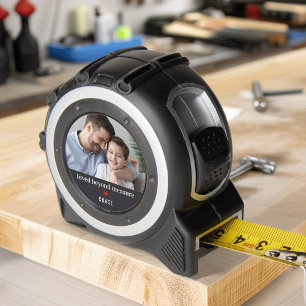 Dad "Loved Beyond Measure" Photo & Name Tape Measure