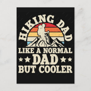 Dad lover fathers day funny adventure hiking holiday postcard