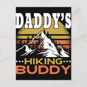 Dad lover fathers day funny adventure hiking holiday postcard