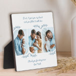 Dad Loving Words 3 Vertical Photo Collage Plaque<br><div class="desc">Stylish photo plaque gift for a new dad or established dad - or it's just as easy to personalize for any special someone or family member. The photo template displays 3 of your favorite photos in vertical format with rounded corners. Lettered with loving wording in clear, handwritten script, which reads...</div>