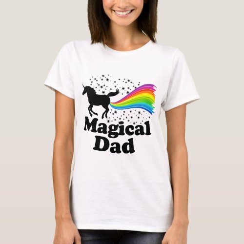 Dad Magical Unicorn Farting Rainbow Funny Cute T_Shirt
