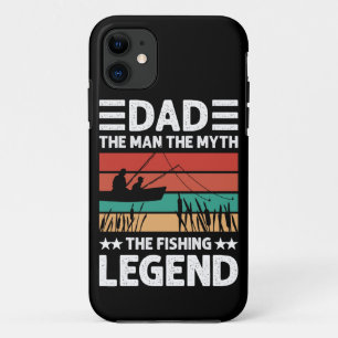 Dad man myth fishing legend distressed iPhone 11 case