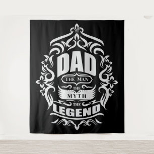 Dad man myth legend backdrop wall hanging