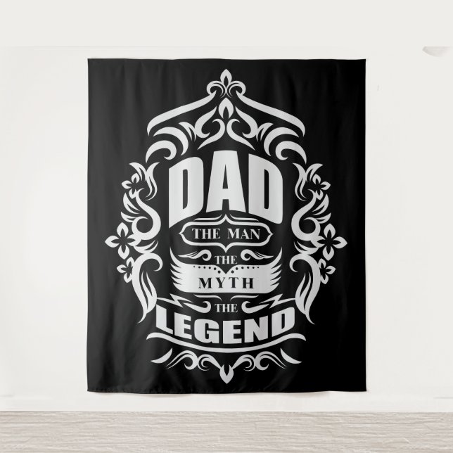 Dad man myth legend backdrop wall hanging (Front)