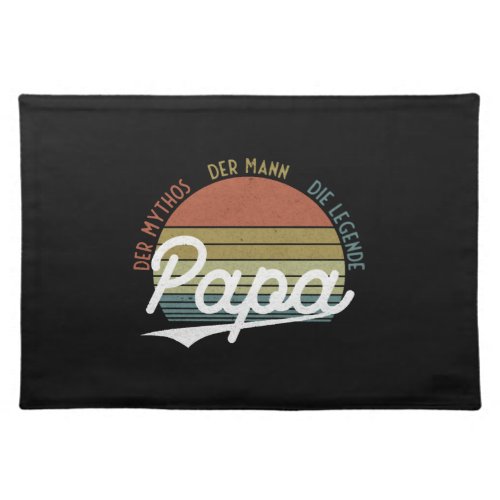 Dad Man Myth Legend Father Fathers Day Cloth Placemat