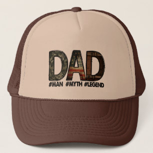 Dad Man Myth Legend Father's Day Trucker Hat