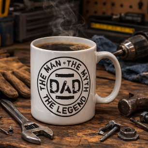 Dad Man Myth Legend Grunge Stamp Father's Day Coffee Mug