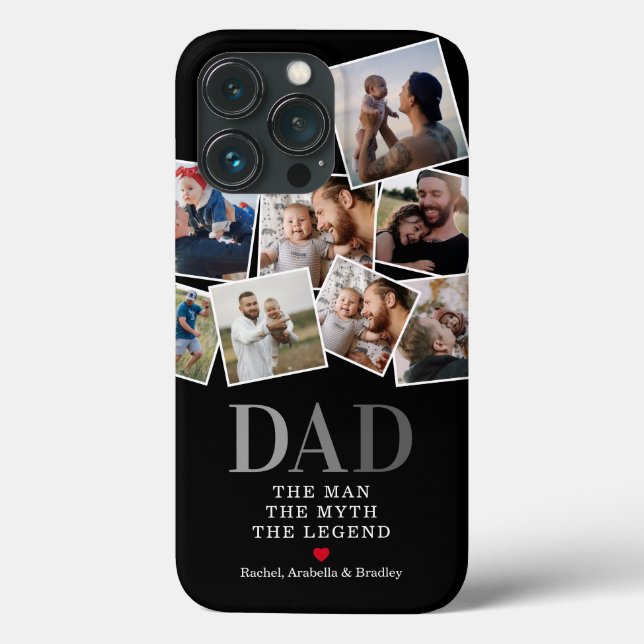 Dad Man Myth Legend Photo Collage Case-Mate iPhone Case (Back)
