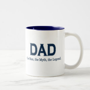 Dad Man Myth Legend Two-Tone Coffee Mug
