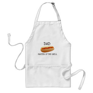 Dad Master of the Grill - Hot Dog Adult Apron