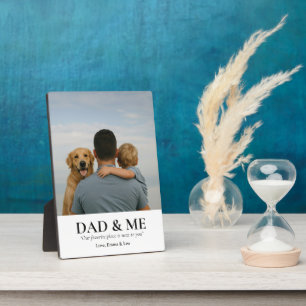 Dad & Me Cute Fathers Day Photo Modern Keepsake Plaque