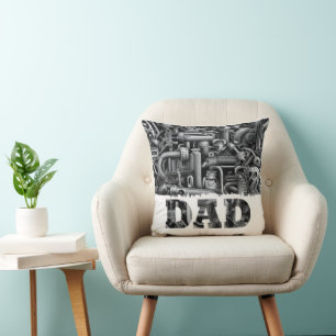 DAD Mechanic Automotive Throw Pillow