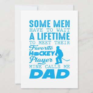 Dad Meet Favorite Hockey Player Son Daughter Holiday Card