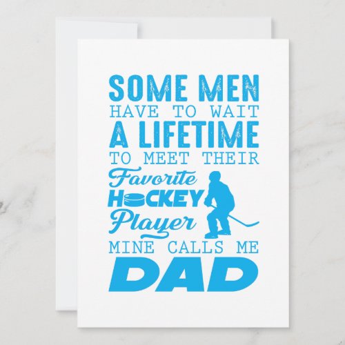 Dad Meet Favorites Hockey Player Son Daughter Holiday Card