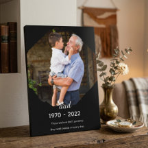 Dad Memorial Tabletop Plaque with Easel