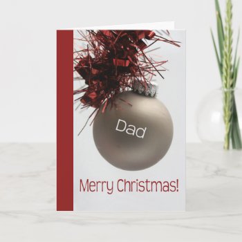 Dad  Merry Christmas Card by PortoSabbiaNatale at Zazzle