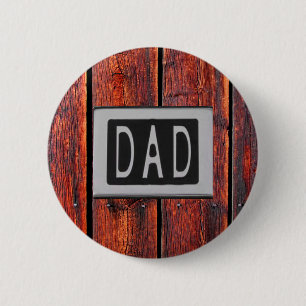 DAD Metal Barn Wood Background Button