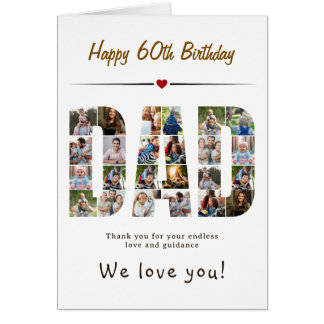 DAD Milestone Birthday 24 Photo Card