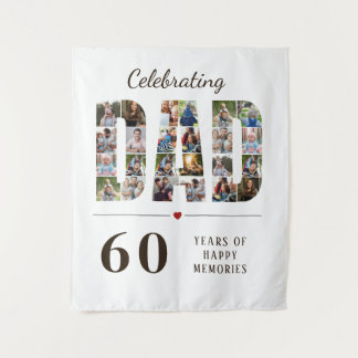 DAD Milestone Birthday 24 Photo Tapestry