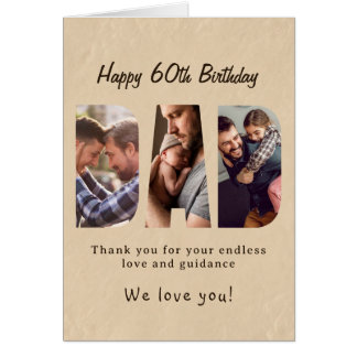 DAD Milestone Birthday Photo Card