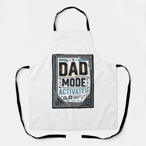 Dad Mode Activated Vintage Engraving Shirt Design_ Apron