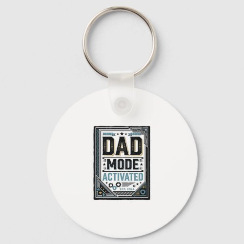 Dad Mode Activated Vintage Engraving Shirt Design_ Keychain