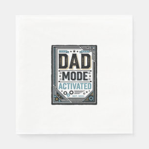 Dad Mode Activated Vintage Engraving Shirt Design_ Napkins