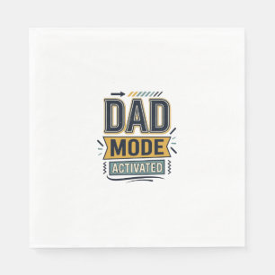 Dad Mode Activated Vintage Engraving Shirt Design Napkins