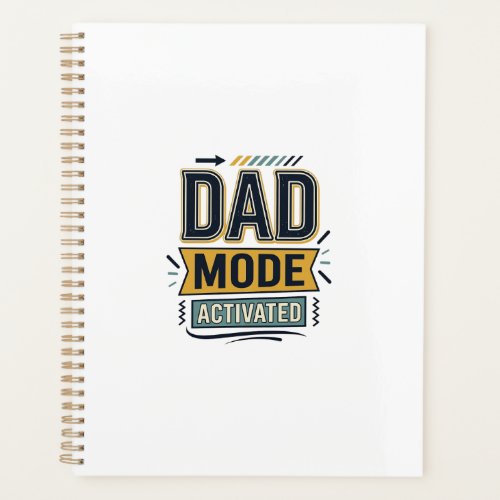 Dad Mode Activated Vintage Engraving Shirt Design  Planner