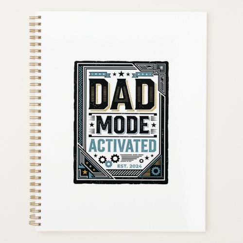 Dad Mode Activated Vintage Engraving Shirt Design_ Planner