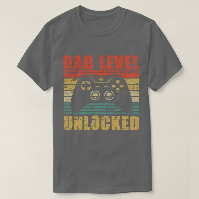 Dad Mode Unlocked Gamer Player Father Mother Famil T-Shirt (Design Front)