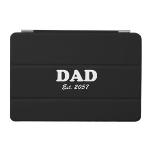 Dad modern typography custom Est date black iPad Mini Cover