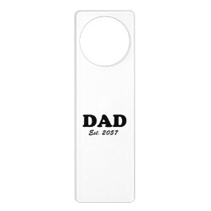 Dad modern typography custom established date door hanger