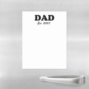 Dad modern typography custom established date magnetic dry erase sheet