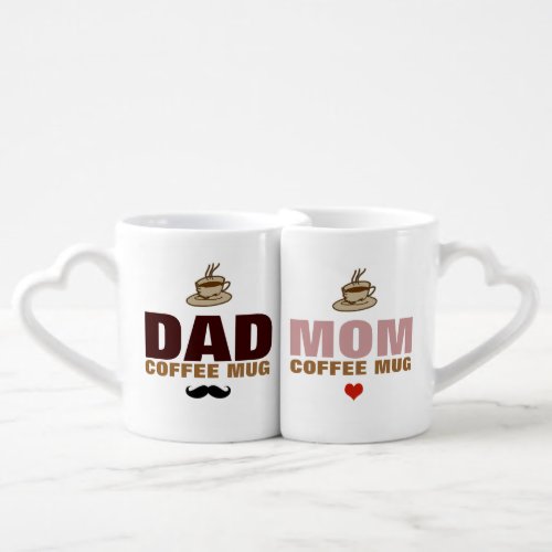 dad  mom coffeemugs coffee mug set
