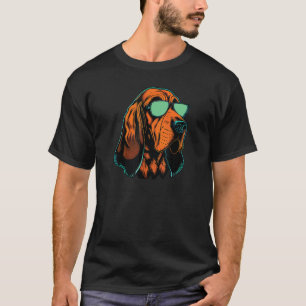 Dad Mom Cool Dog Sunglasses  Bloodhound T-Shirt