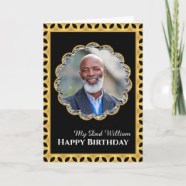 Dad Mom Grandpa Photo Birthday Card Custom