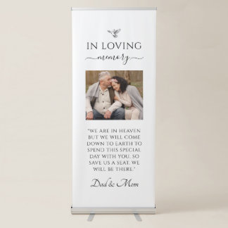 Dad & Mom In Loving Memory Wedding Memorial Photos Retractable Banner