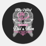 Dad Mom My Angels Memories Of Parents In Heaven Classic Round Sticker