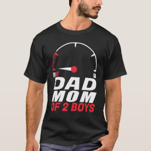 Dad Mom of 2 Boys from Son Father's Day Mothers T-Shirt