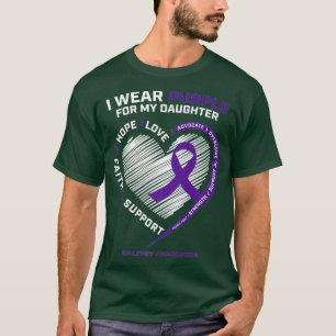 Dad Mom Products Gifts Purple Daughter Epilepsy T-Shirt