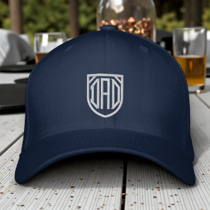 Dad Monogram Crest Fathers Day Birthday Gift Embroidered Baseball Cap