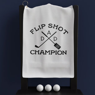 DAD Monogram Funny Flip Shot Champion Golf Towel
