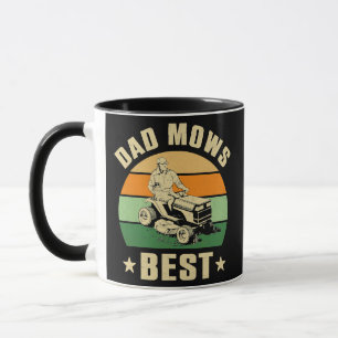 Dad Mows Best Vintage Father's Day Mug