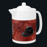 Dad Music Mood Fedora Porcelain Teapot<br><div class="desc">Dad Music Mood Fedora Porcelain Teapot</div>