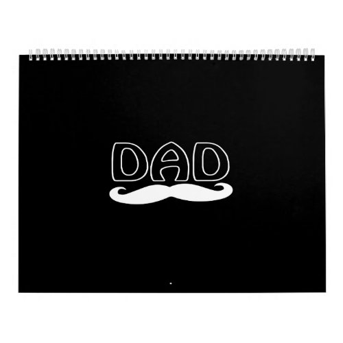 dad mustache calendar