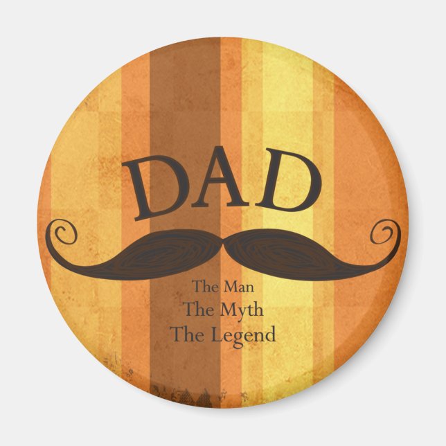 Dad Mustache Magnet (Front)