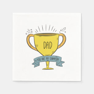 Dad My Champion Father's Day Napkin